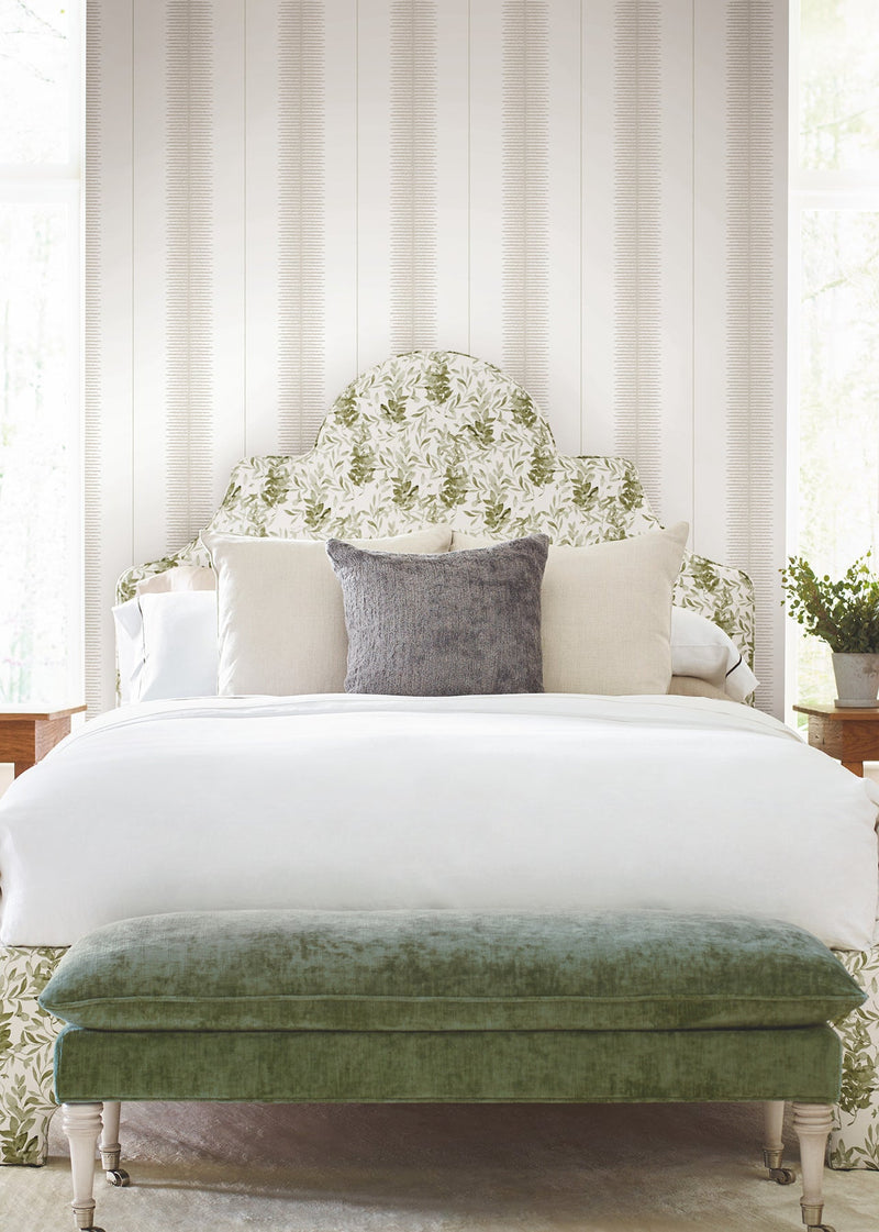 MX9612 Tandem Stripe Taupe Astoria Wallpaper by York Wallcoverings