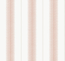 MX9613 Tandem Stripe Brick Astoria Wallpaper by York Wallcoverings