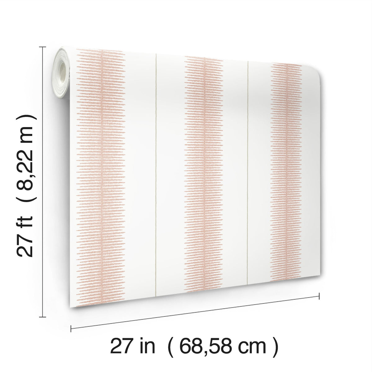 MX9613 Tandem Stripe Brick Astoria Wallpaper by York Wallcoverings
