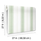 MX9614 Tandem Stripe Green Astoria Wallpaper by York Wallcoverings