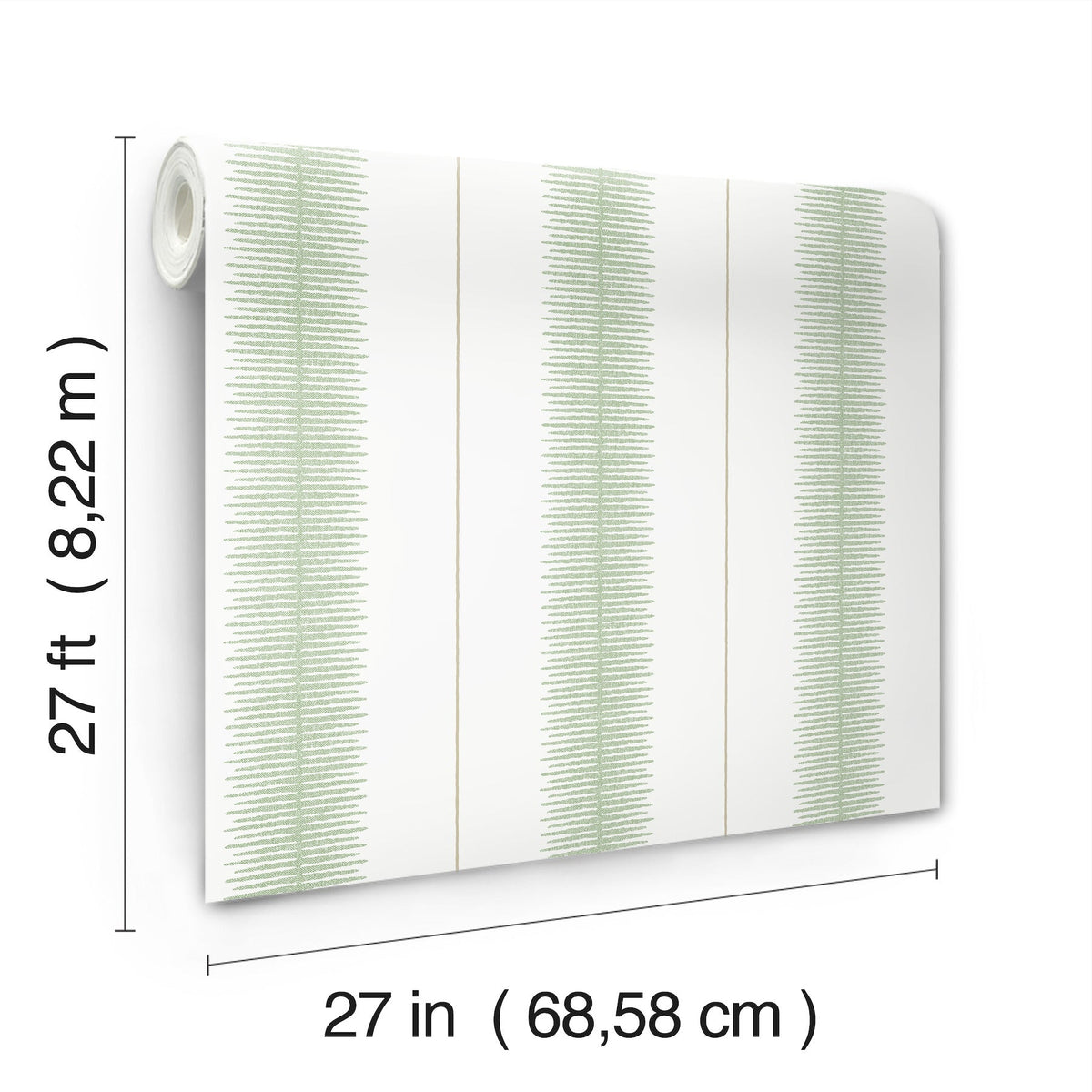 MX9614 Tandem Stripe Green Astoria Wallpaper by York Wallcoverings