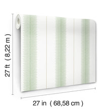 MX9614 Tandem Stripe Green Astoria Wallpaper by York Wallcoverings