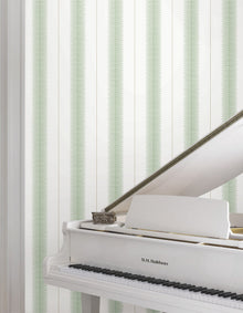 MX9614 Tandem Stripe Green Astoria Wallpaper by York Wallcoverings
