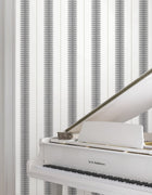 MX9615 Tandem Stripe Black Astoria Wallpaper by York Wallcoverings