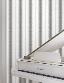 MX9615 Tandem Stripe Black Astoria Wallpaper by York Wallcoverings