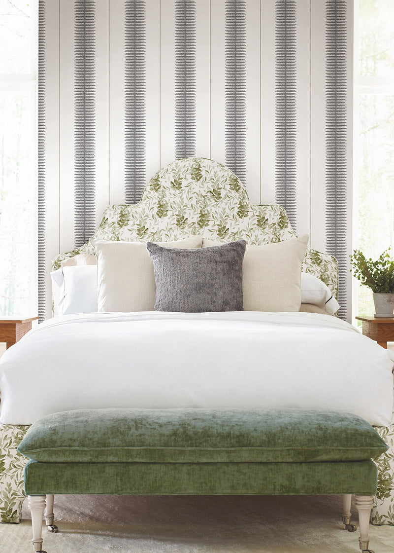 MX9615 Tandem Stripe Black Astoria Wallpaper by York Wallcoverings