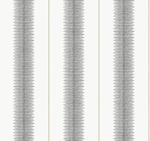 MX9615 Tandem Stripe Black Astoria Wallpaper by York Wallcoverings