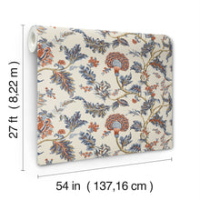 MX9621W Monroe Navy Astoria Wallpaper by York Wallcoverings