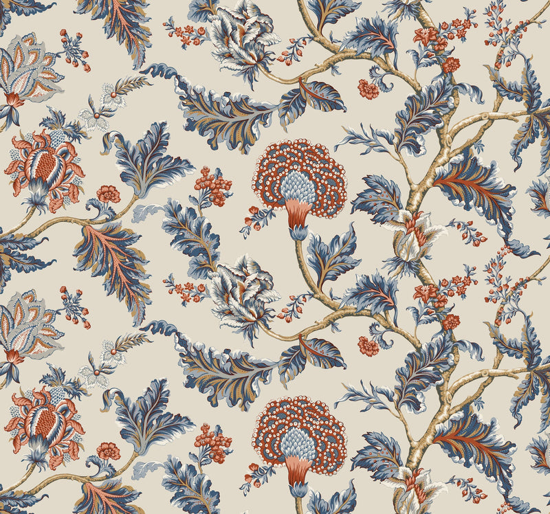 MX9621W Monroe Navy Astoria Wallpaper by York Wallcoverings