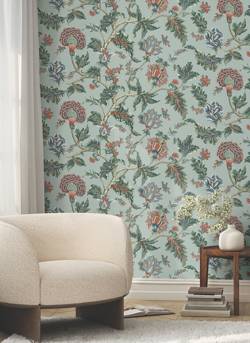 MX9622W Monroe Teal Astoria Wallpaper by York Wallcoverings