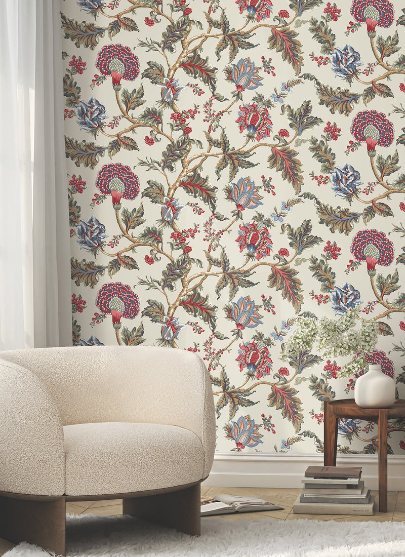 MX9623W Monroe Cherry Astoria Wallpaper by York Wallcoverings
