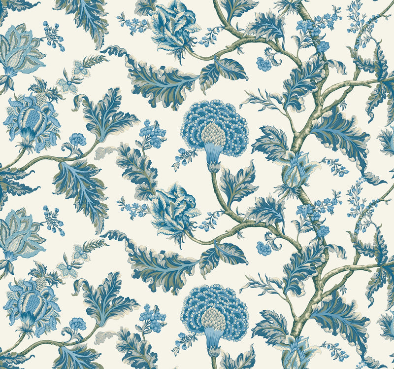 MX9624W Monroe Blue Astoria Wallpaper by York Wallcoverings