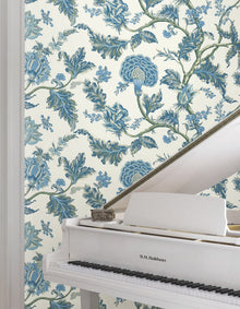 MX9624W Monroe Blue Astoria Wallpaper by York Wallcoverings