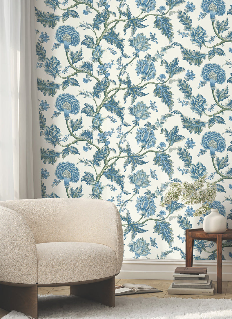 MX9624W Monroe Blue Astoria Wallpaper by York Wallcoverings