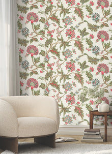 MX9625W Monroe Rhubarb Astoria Wallpaper by York Wallcoverings