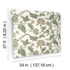 MX9626W Monroe Green Astoria Wallpaper by York Wallcoverings