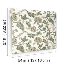 MX9626W Monroe Green Astoria Wallpaper by York Wallcoverings