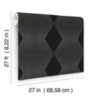 MX9631 Diamond Legacy Black Astoria Wallpaper by York Wallcoverings