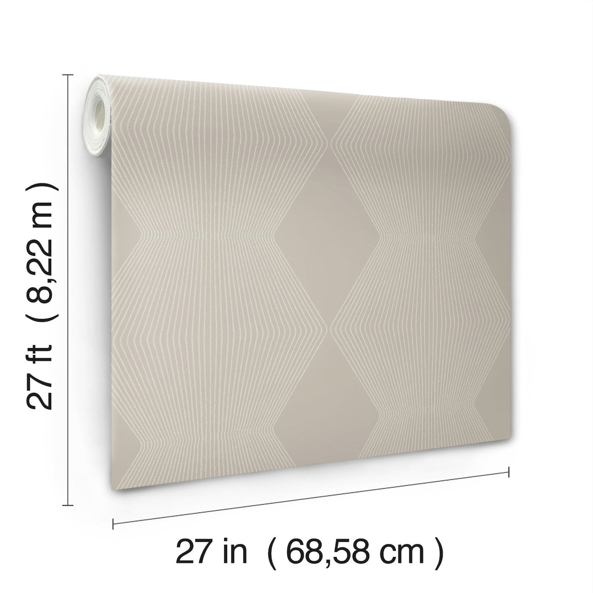 MX9632 Diamond Legacy Taupe Astoria Wallpaper by York Wallcoverings