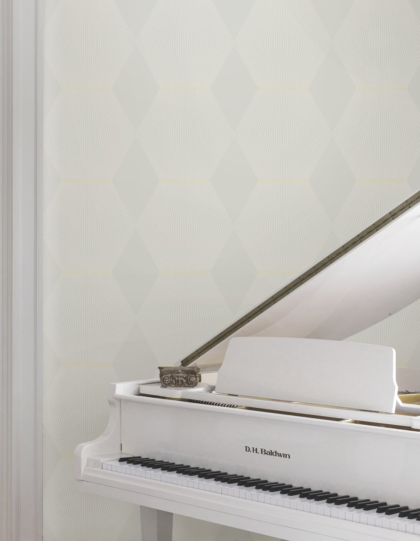 MX9633 Diamond Legacy Soft Grey Astoria Wallpaper by York Wallcoverings