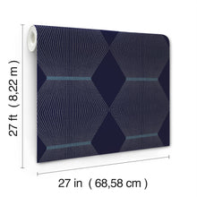 MX9635 Diamond Legacy Navy Astoria Wallpaper by York Wallcoverings