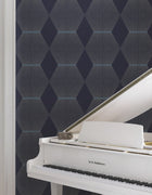 MX9635 Diamond Legacy Navy Astoria Wallpaper by York Wallcoverings