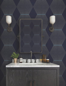 MX9635 Diamond Legacy Navy Astoria Wallpaper by York Wallcoverings