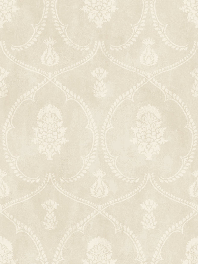 MX9641 Royal Damask Beige Astoria Wallpaper by York Wallcoverings