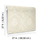 MX9641 Royal Damask Beige Astoria Wallpaper by York Wallcoverings