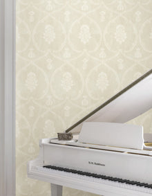 MX9641 Royal Damask Beige Astoria Wallpaper by York Wallcoverings
