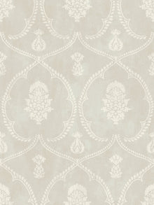 MX9642 Royal Damask Soft Grey Astoria Wallpaper by York Wallcoverings