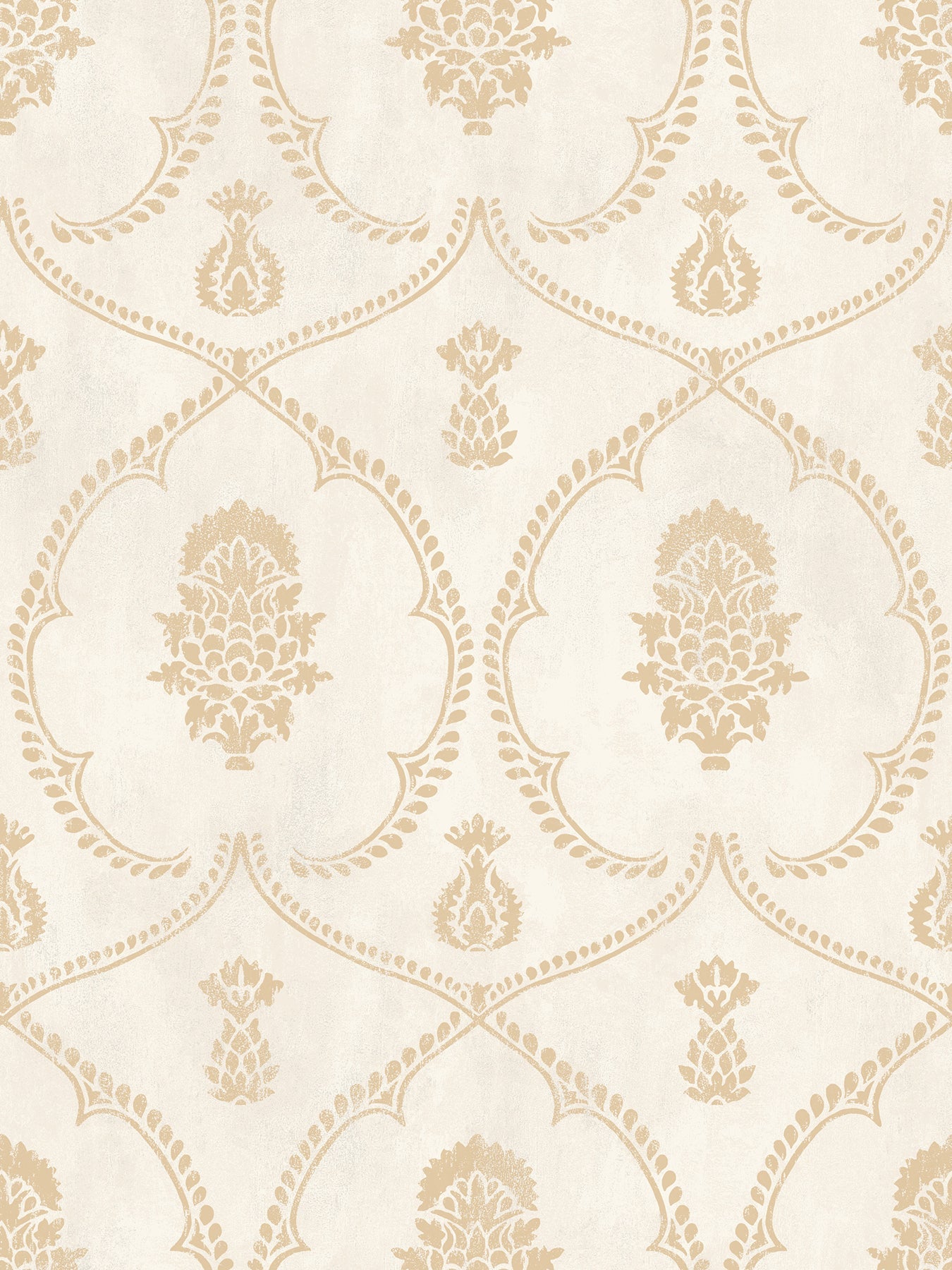 MX9643 Royal Damask Soft Gold Astoria Wallpaper by York Wallcoverings