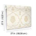 MX9643 Royal Damask Soft Gold Astoria Wallpaper by York Wallcoverings