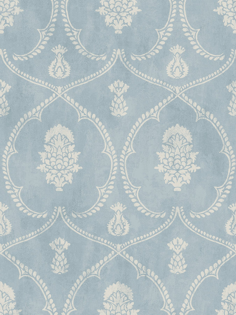 MX9644 Royal Damask Blue Astoria Wallpaper by York Wallcoverings