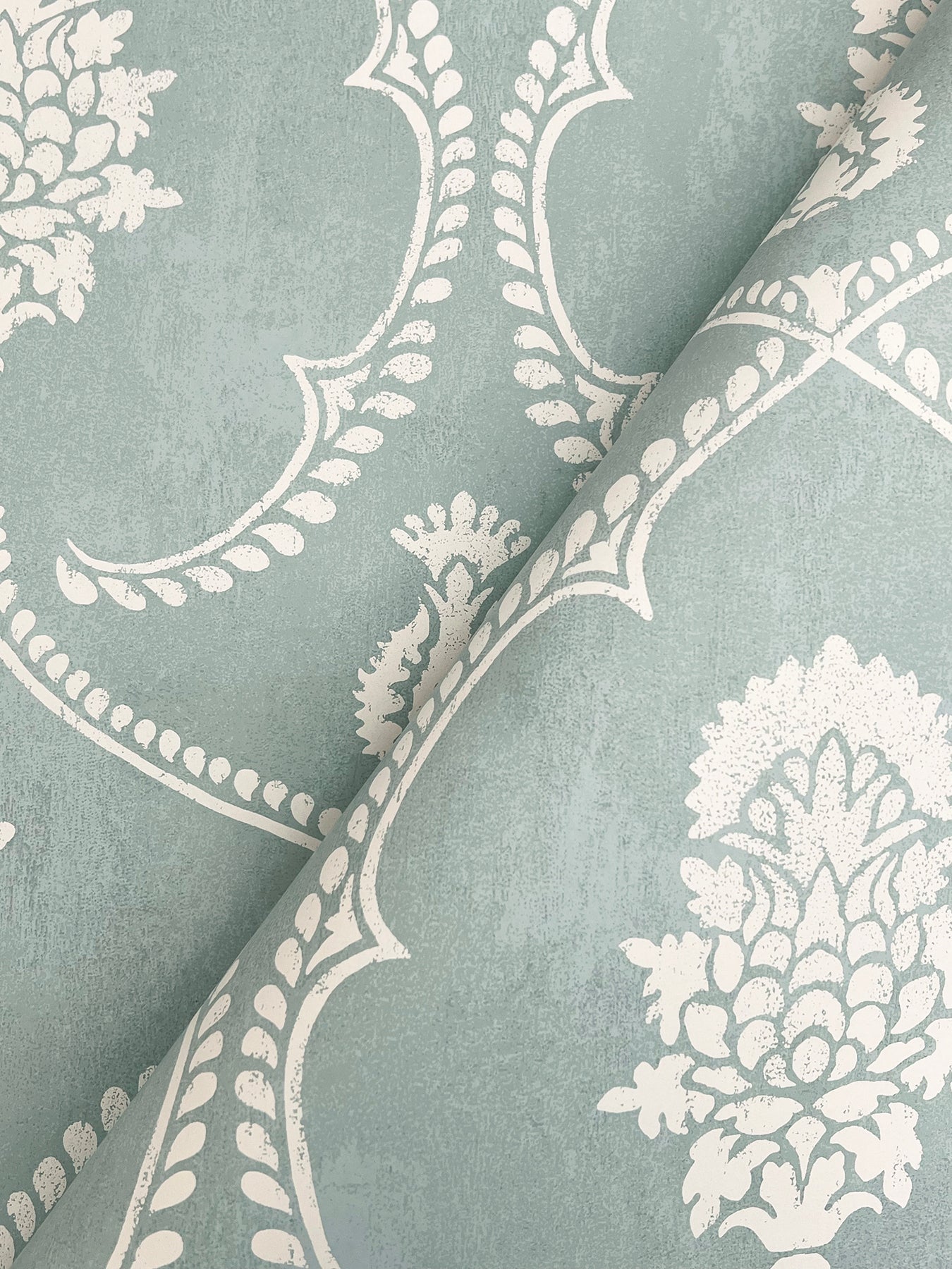 MX9645 Royal Damask Jade Astoria Wallpaper by York Wallcoverings
