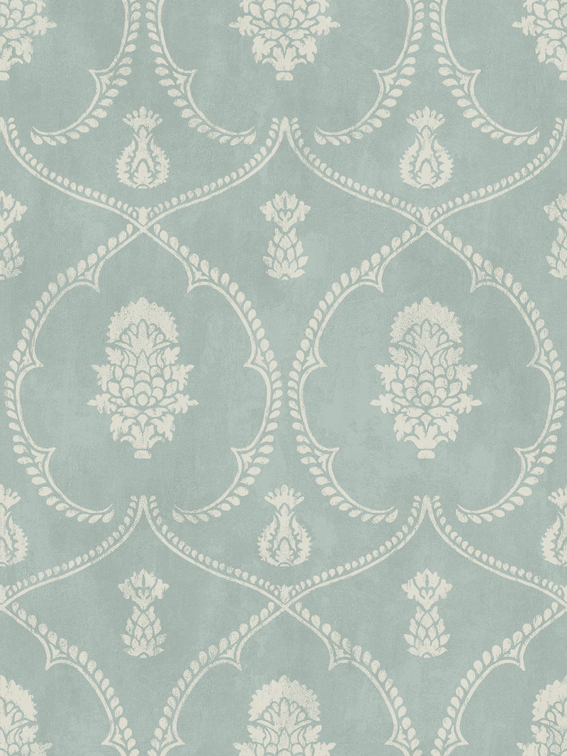 MX9645 Royal Damask Jade Astoria Wallpaper by York Wallcoverings