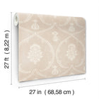 MX9646 Royal Damask Blush Astoria Wallpaper by York Wallcoverings