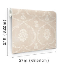MX9646 Royal Damask Blush Astoria Wallpaper by York Wallcoverings