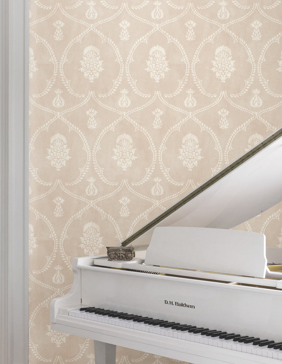 MX9646 Royal Damask Blush Astoria Wallpaper by York Wallcoverings