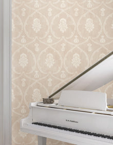 MX9646 Royal Damask Blush Astoria Wallpaper by York Wallcoverings