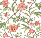 MX9651 Courtyard Botanical Rose Astoria Wallpaper by York Wallcoverings