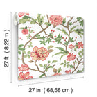 MX9651 Courtyard Botanical Rose Astoria Wallpaper by York Wallcoverings