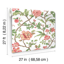 MX9651 Courtyard Botanical Rose Astoria Wallpaper by York Wallcoverings