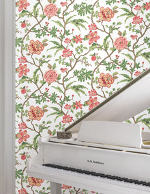 MX9651 Courtyard Botanical Rose Astoria Wallpaper by York Wallcoverings