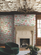 MX9651 Courtyard Botanical Rose Astoria Wallpaper by York Wallcoverings