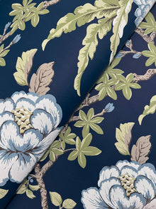 MX9652 Courtyard Botanical Navy Astoria Wallpaper by York Wallcoverings