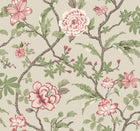 MX9653 Courtyard Botanical Pink Astoria Wallpaper by York Wallcoverings