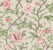MX9653 Courtyard Botanical Pink Astoria Wallpaper by York Wallcoverings