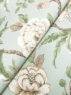 MX9654 Courtyard Botanical Pale Blue Astoria Wallpaper by York Wallcoverings