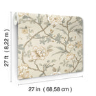 MX9655 Courtyard Botanical Neutral Astoria Wallpaper by York Wallcoverings